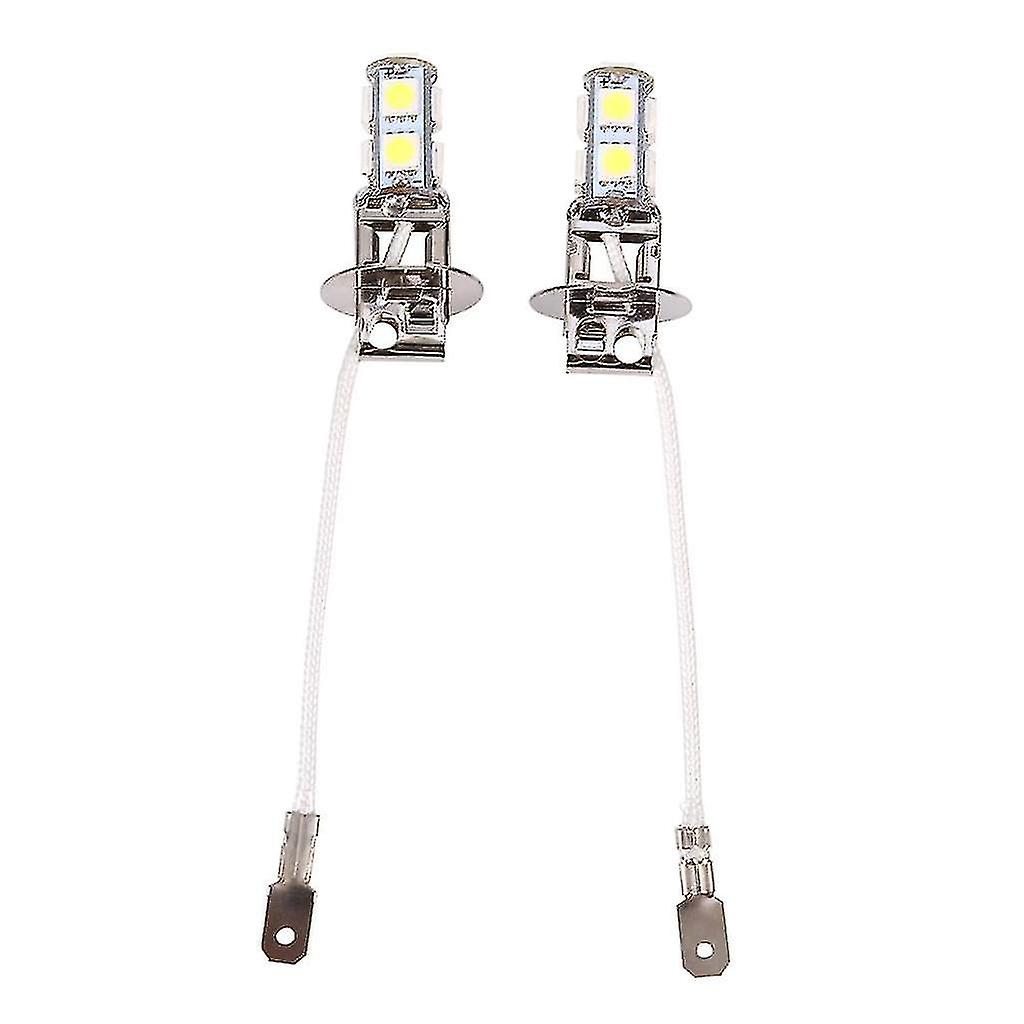 2x H3 5050 White 9 Smd Led Xenon Dc12v Auto Car Fog Light Lamp Led