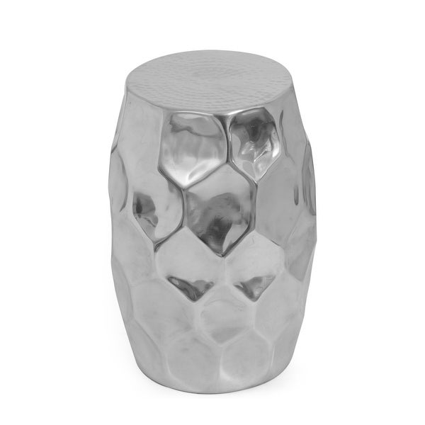 Peniel Modern Glam Handcrafted Aluminum Honeycomb Side Table by Christopher Knight Home - 12.00