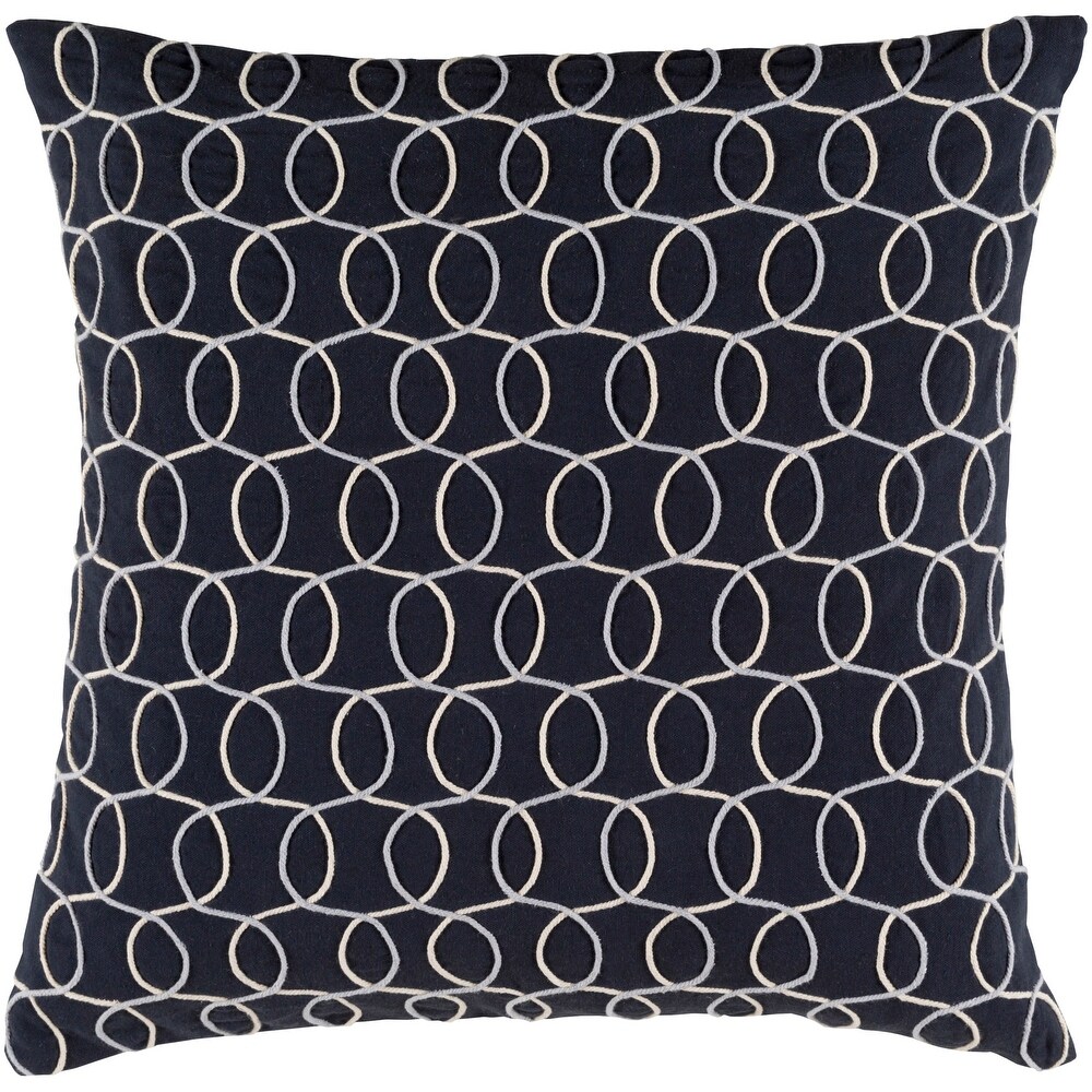 Decorative Lilith Black 22 inch Throw Pillow Cover