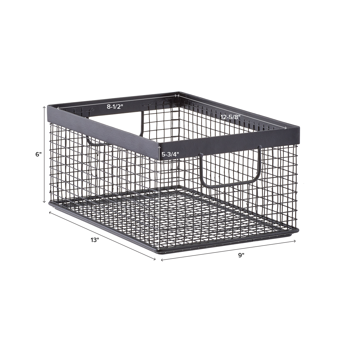 Design Ideas Black Wire Grid Storage Bins