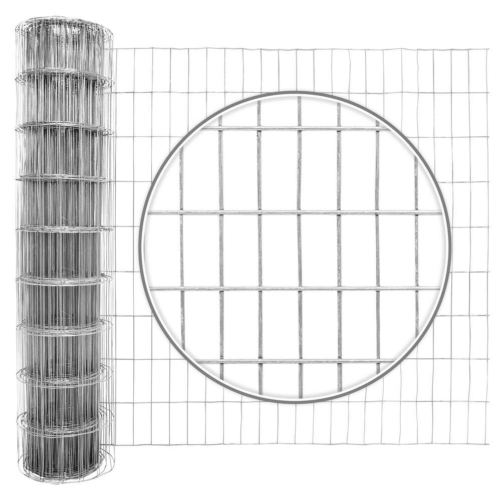 Fencer Wire 6 ft. x 50 ft. 14-Gauge Welded Wire Fence with Mesh 2 in. x 4 in. WB14-6X50M24