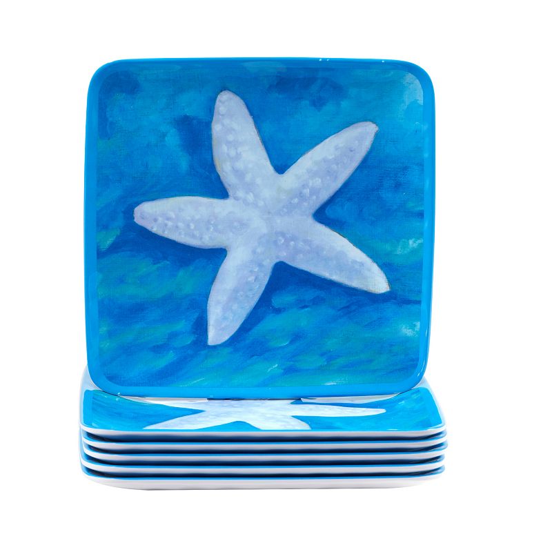 Certified International Ocean Beach 6-pc. Melamine Salad Plate Set