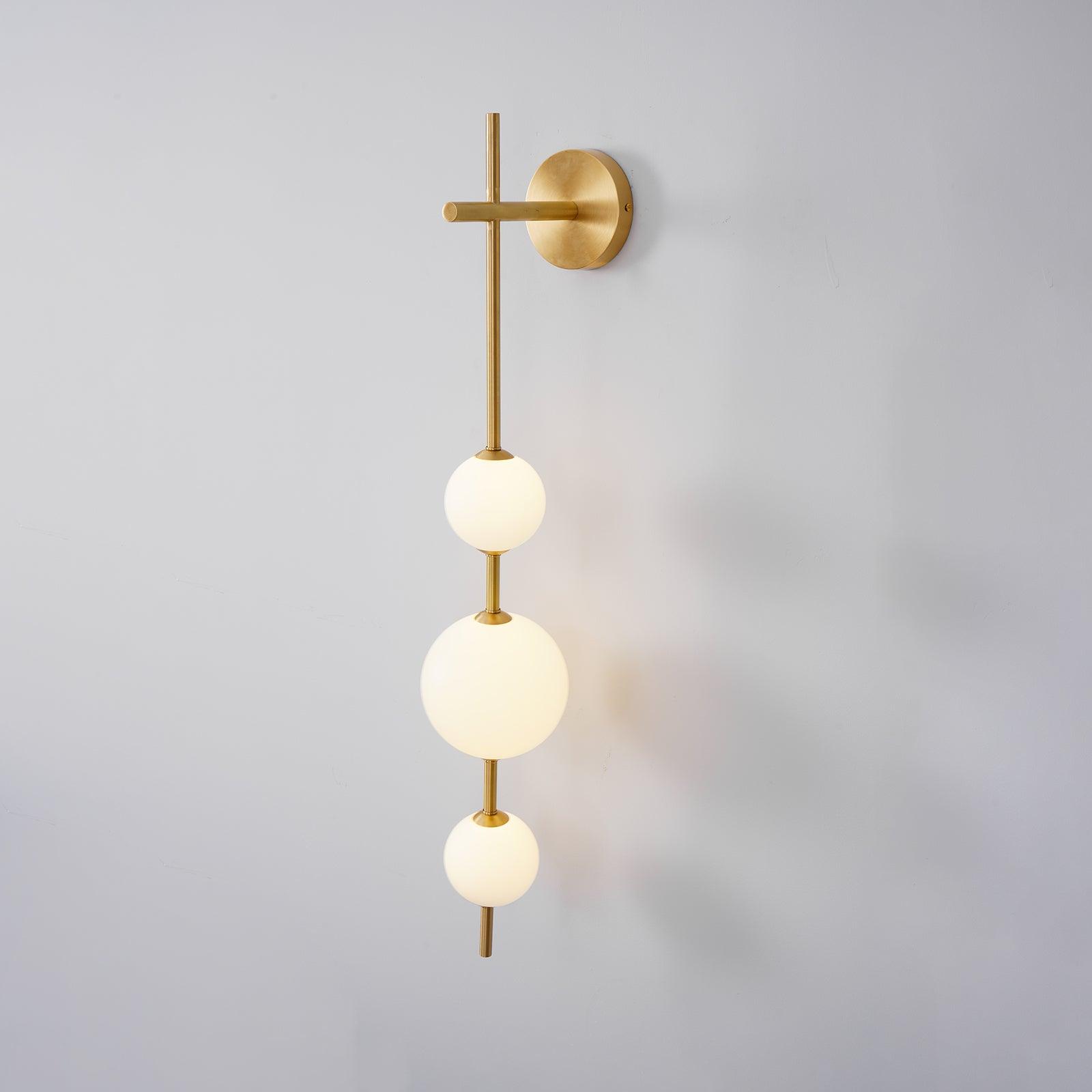 Vertical Globe Plug-in Wall Lamp