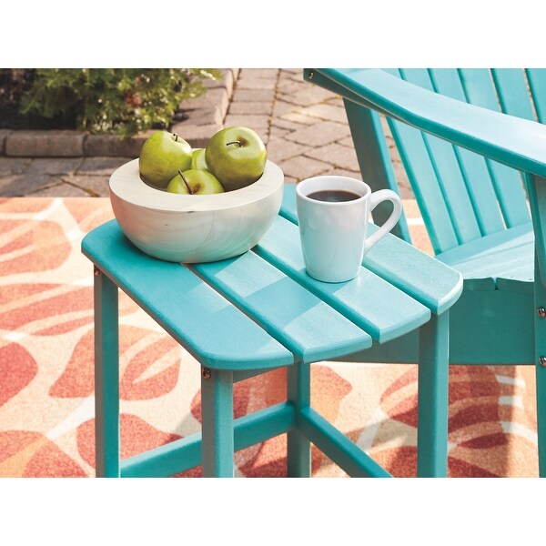 Signature Design by Ashley Sundown Treasure Turquoise Outdoor Poly All Weather Rectangular End Table