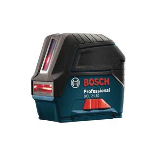 Bosch 65 ft. Cross Line Laser Level with Plumb Points Self Leveling includes Hard Carrying Case and Precision Mount GCL 2-160