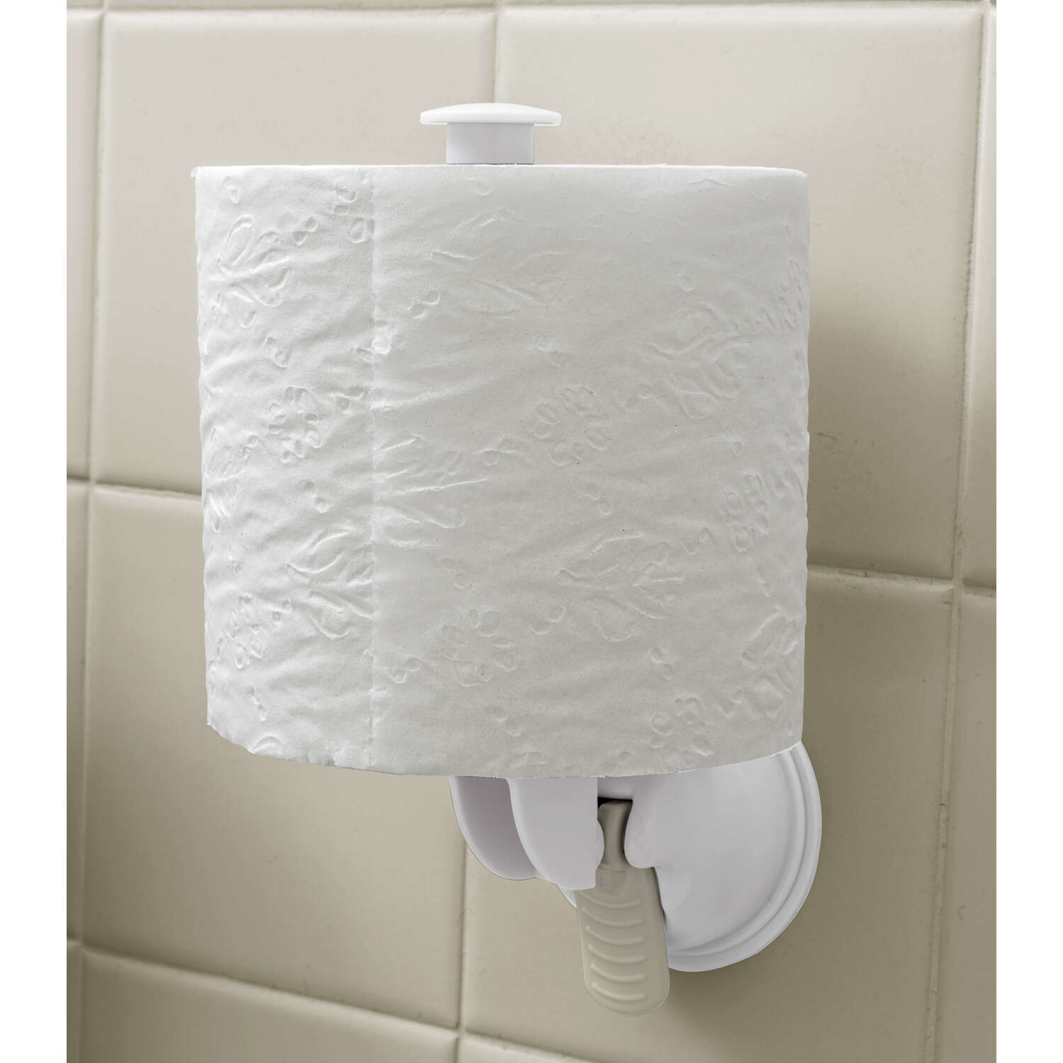 Safe-er-Grip Bright White Toilet Paper Holder