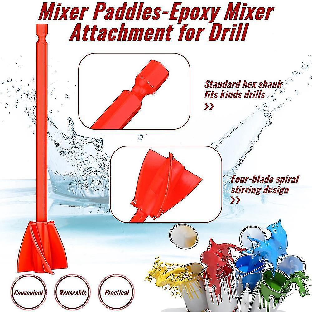 12 Pieces Epoxy Mixer Attachment For Drill Helix Paint Mixer Reusable Resin Mixer Paint Stirrers Dri