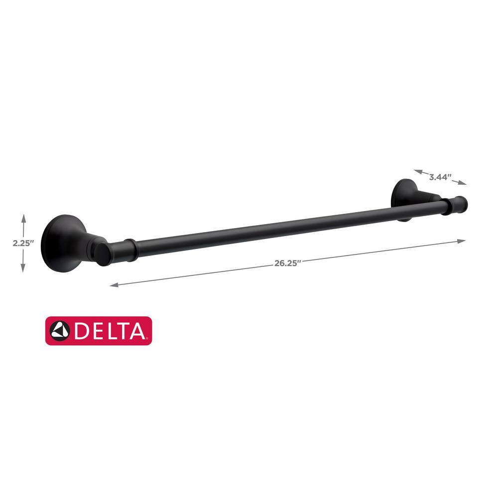 Delta Chamberlain 24 in. Towel Bar in Matte Black CML24-MB