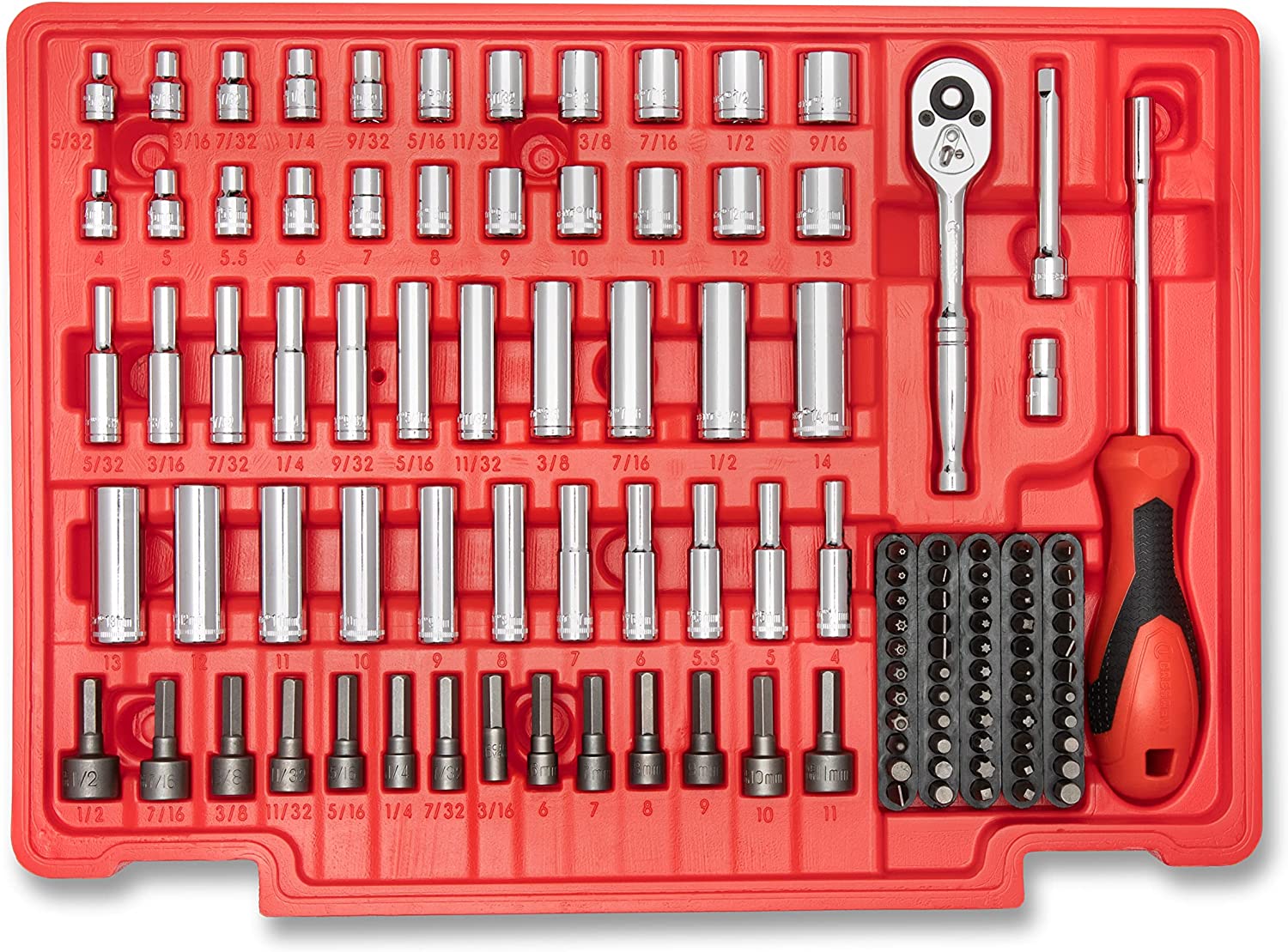 180 Pc. Professional Tool Set in Tool Storage Case - CTK180