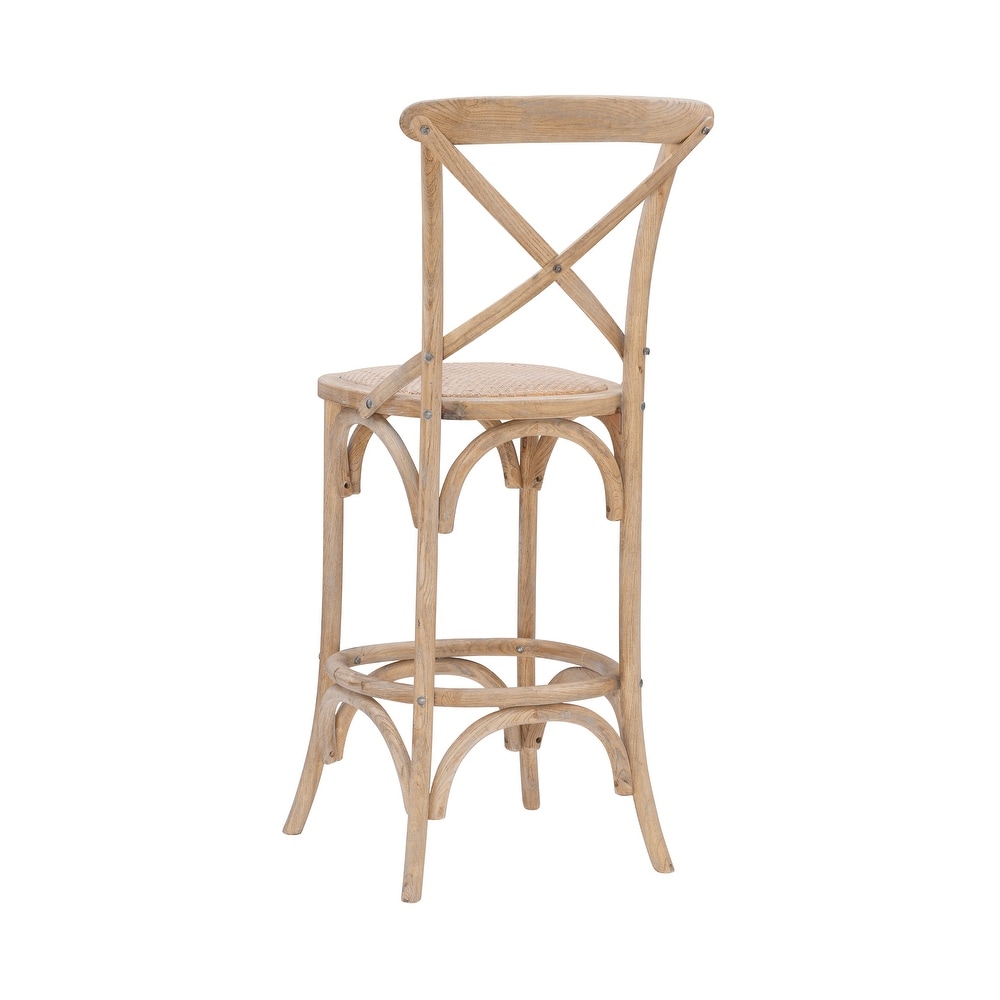 Delilah Rustic Cross Back Bar Stool