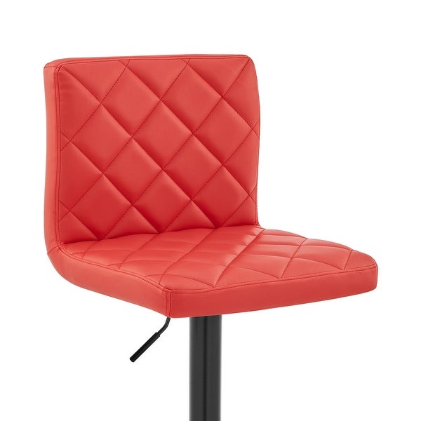 The Duval Adjustable Faux Leather Swivel Bar Stool