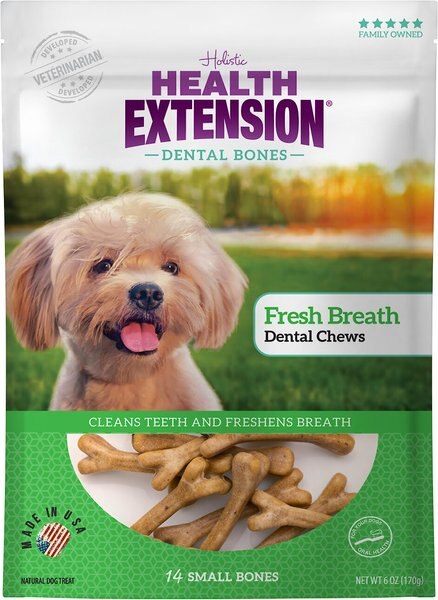 Health Extension Fresh Breath Mint Flavored Dental Dog Treats， Small