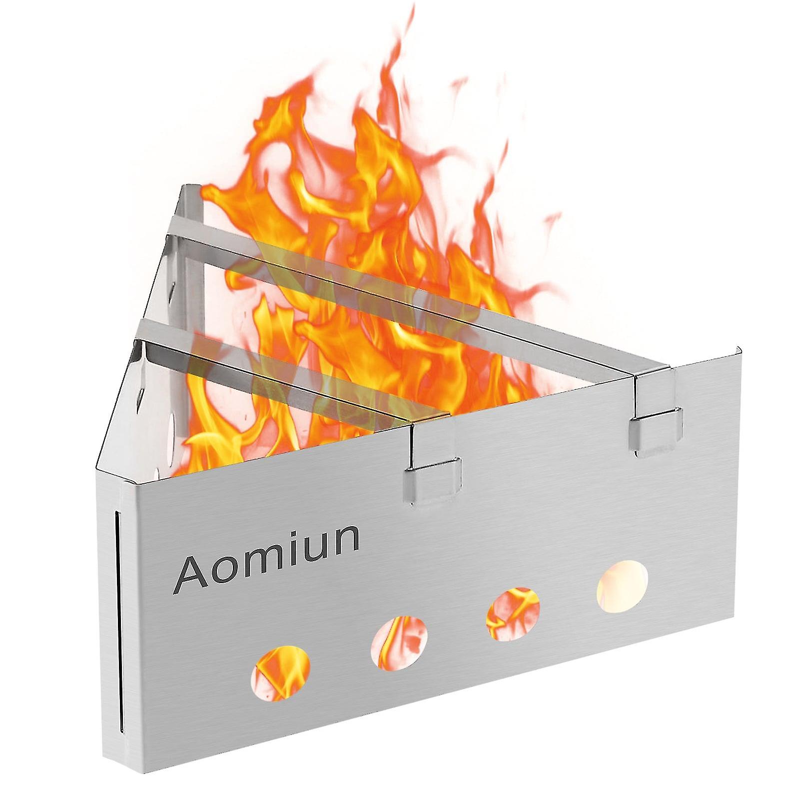 Aomiun Lightweight Triangle Wood Stove Camping Stove Portable Stainless Steel Burner For Outdoor Cooking Picnic Camping