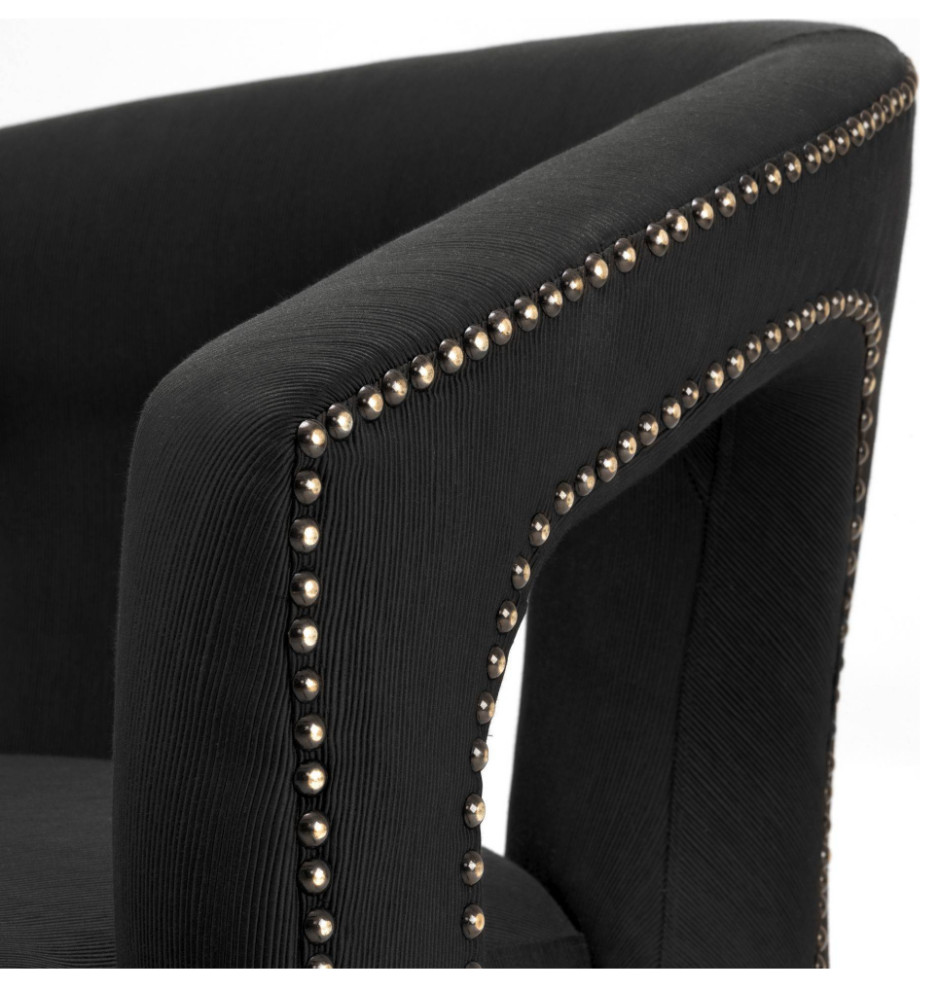 Black Upholstered Accent Chair  Eichholtz Adam   Transitional   Armchairs And Accent Chairs   by Oroa   Distinctive Furniture  Houzz