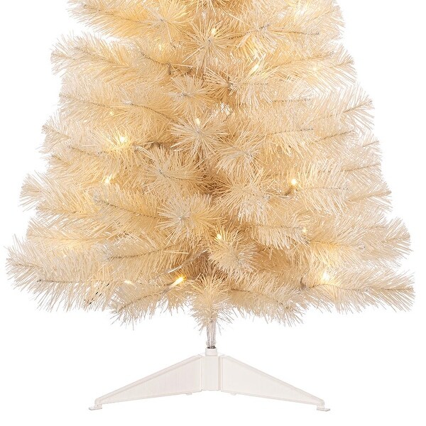 Kurt Adler 3Foot Prelit LED Twinkle Cream Colored Tree