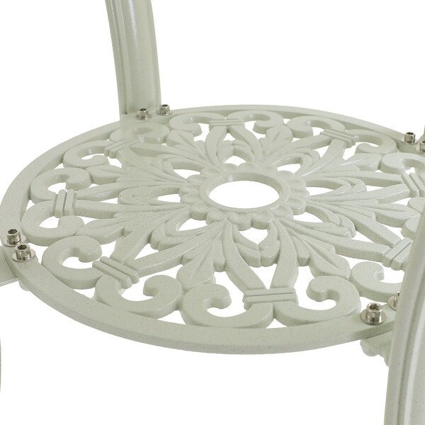 Patio Table Round Outdoor Coffee Table with Umbrella Hole