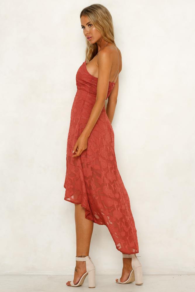 Love Flash Maxi Dress Dark Blush