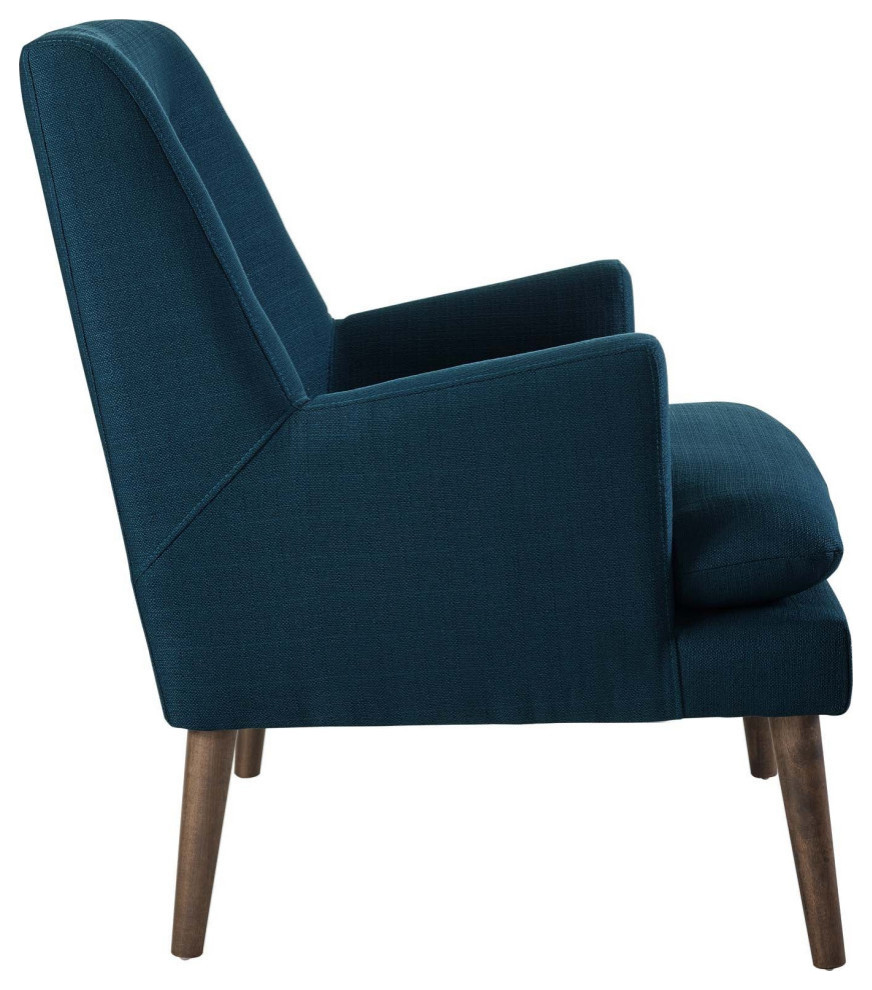 Ronan Azure Upholstered Lounge Chair   Midcentury   Armchairs And Accent Chairs   by V.S.D Furniture  Houzz