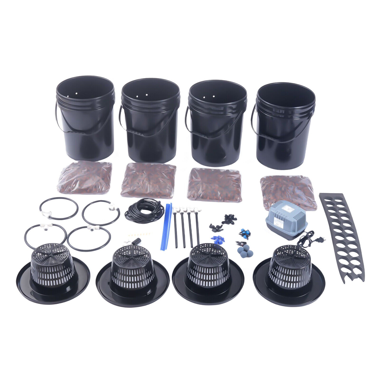 TOOL1SHOoo Hydroponics System， Soilless Hydroponics Growing System Drip Garden System 5gal Hydroponic Buckets