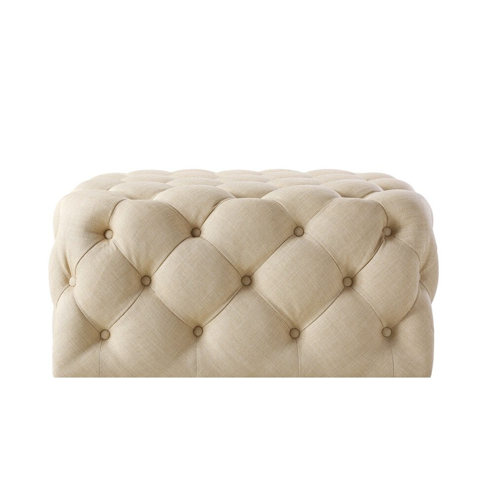 Gordon Diamond Tufted Square Shape Cocktail Ottoman