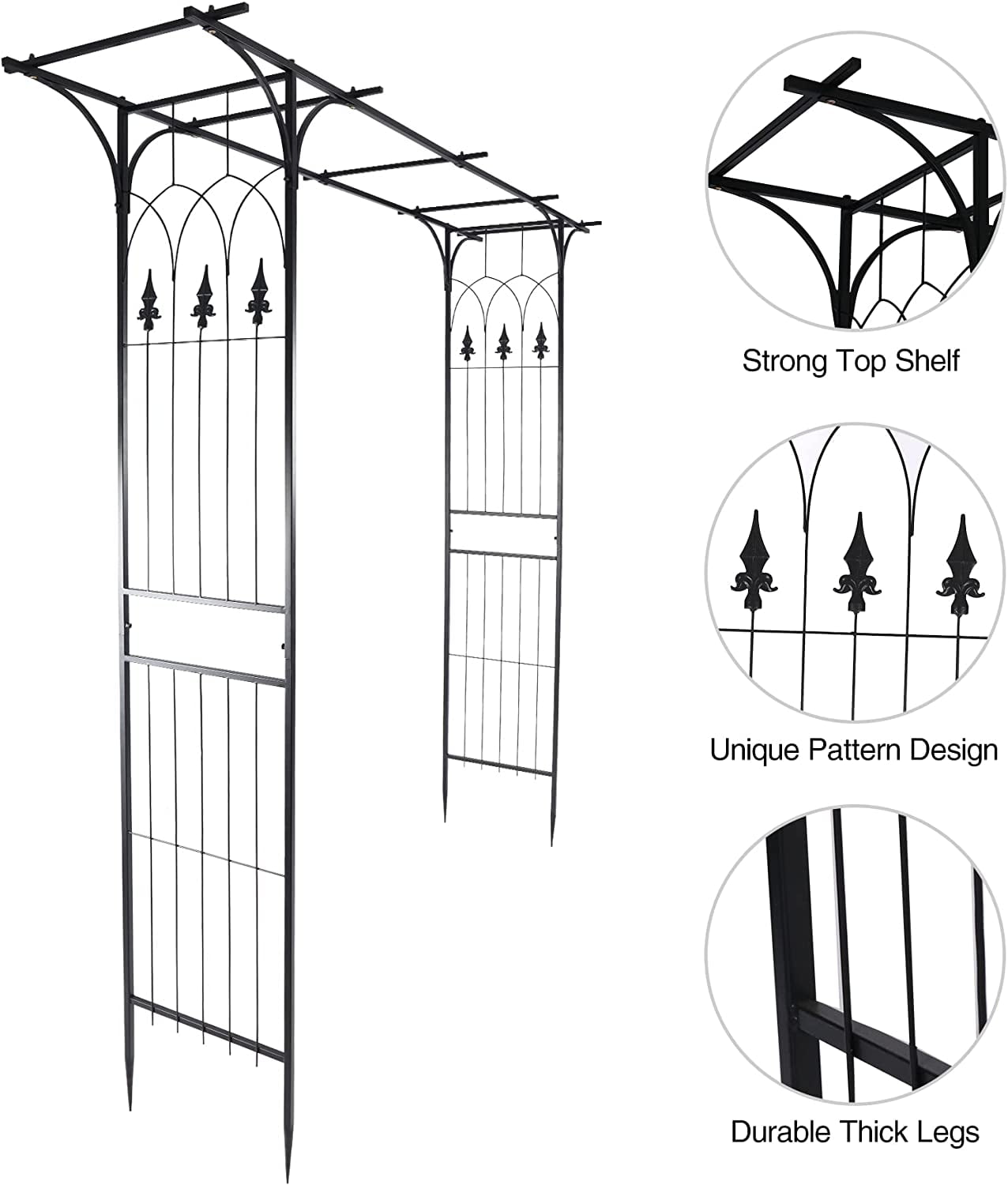 REDCAMP Garden Arch 85