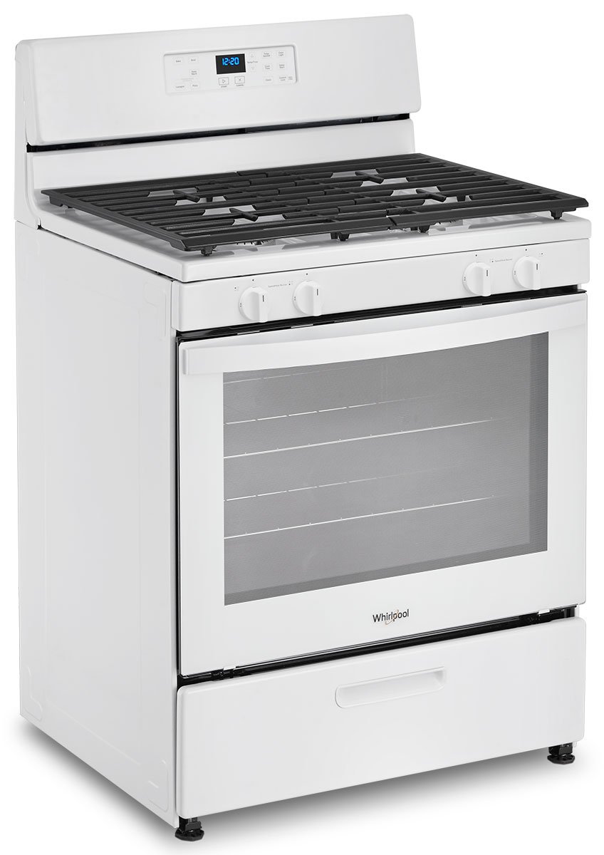 Whirlpool 5.1 Cu. Ft. White Freestanding Gas Range With Broiler Drawer