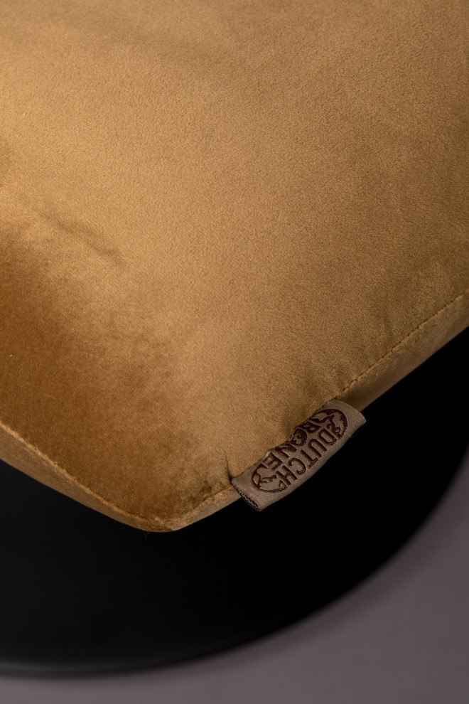 Gold Brown Upholstered Ottoman  Dutchbone Bar   Contemporary   Footstools And Ottomans   by Luxury Furnitures  Houzz