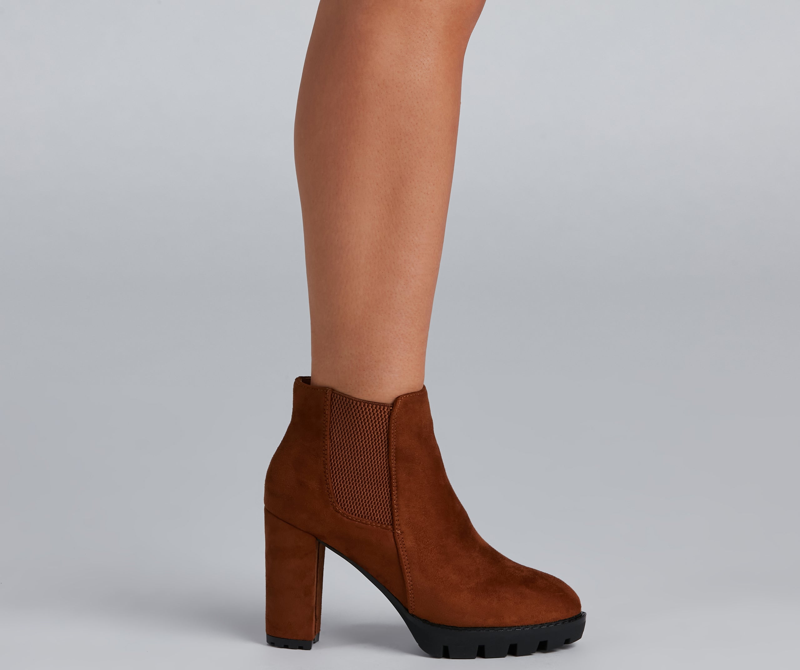 Elevated And Edgy Lug Sole Booties