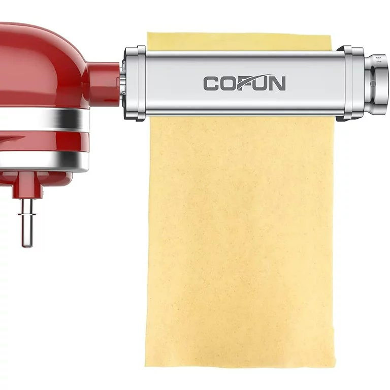 Cofun Pasta Maker for KitchenAid Mixer， Stainless Steel Dough Roller KitchenAid， Pasta Attachment for KitchenAid Mixer