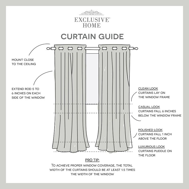 Exclusive Home Curtains 2-pack Somers Light Filtering Window Curtain Set