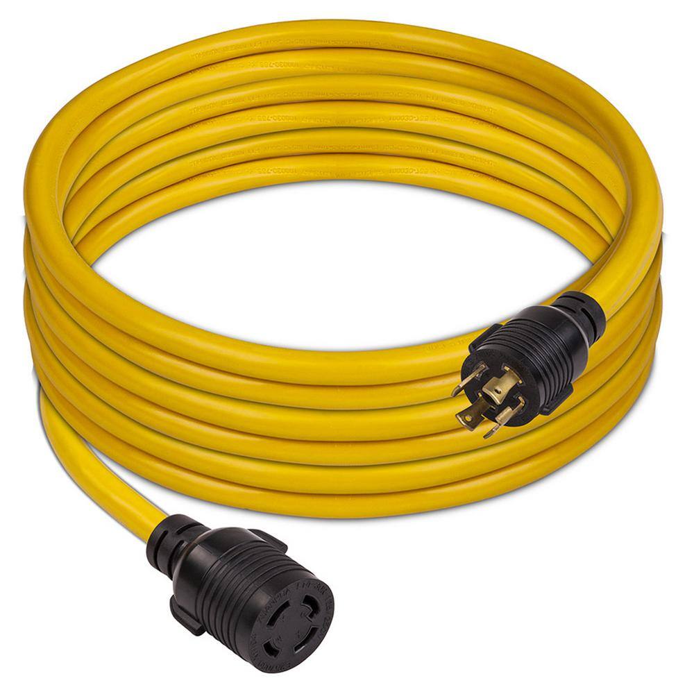 FIRMAN 25 ft. 30 Amp 125-Volt250-Volt L14-30P to L14-30R Generator Power Extension Cord with Storage Strap 1130