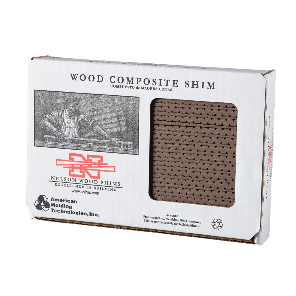 8 In. Composite Wood Shims ; 32 Count ;