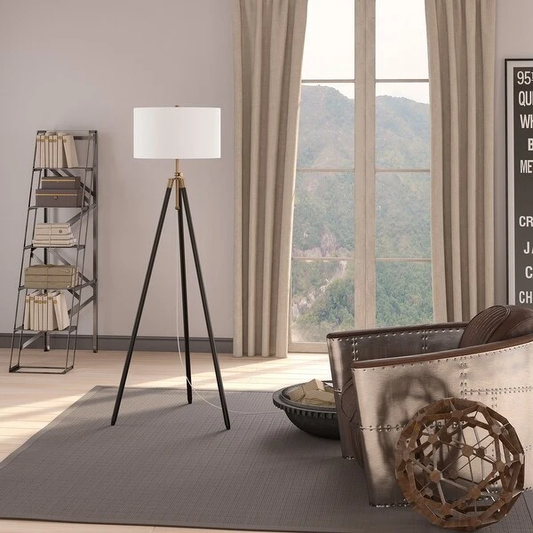 Kahn Two-Tone Tripod Floor Lamp