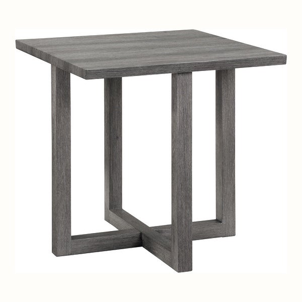 Furniture of America Donware Rustic Light Grey 24-inch Side Table