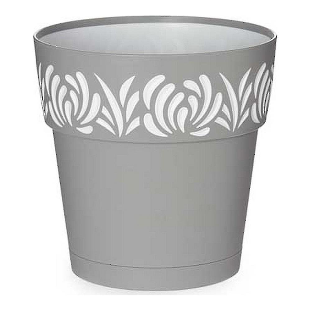 Self-watering flowerpot Stefanplast Gaia Grey White Plastic 19 x 19 x 19 cm