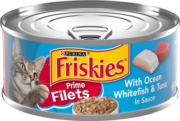 Friskies Prime Filets with Ocean Whitefish and Tuna in Sauce Canned Cat Food