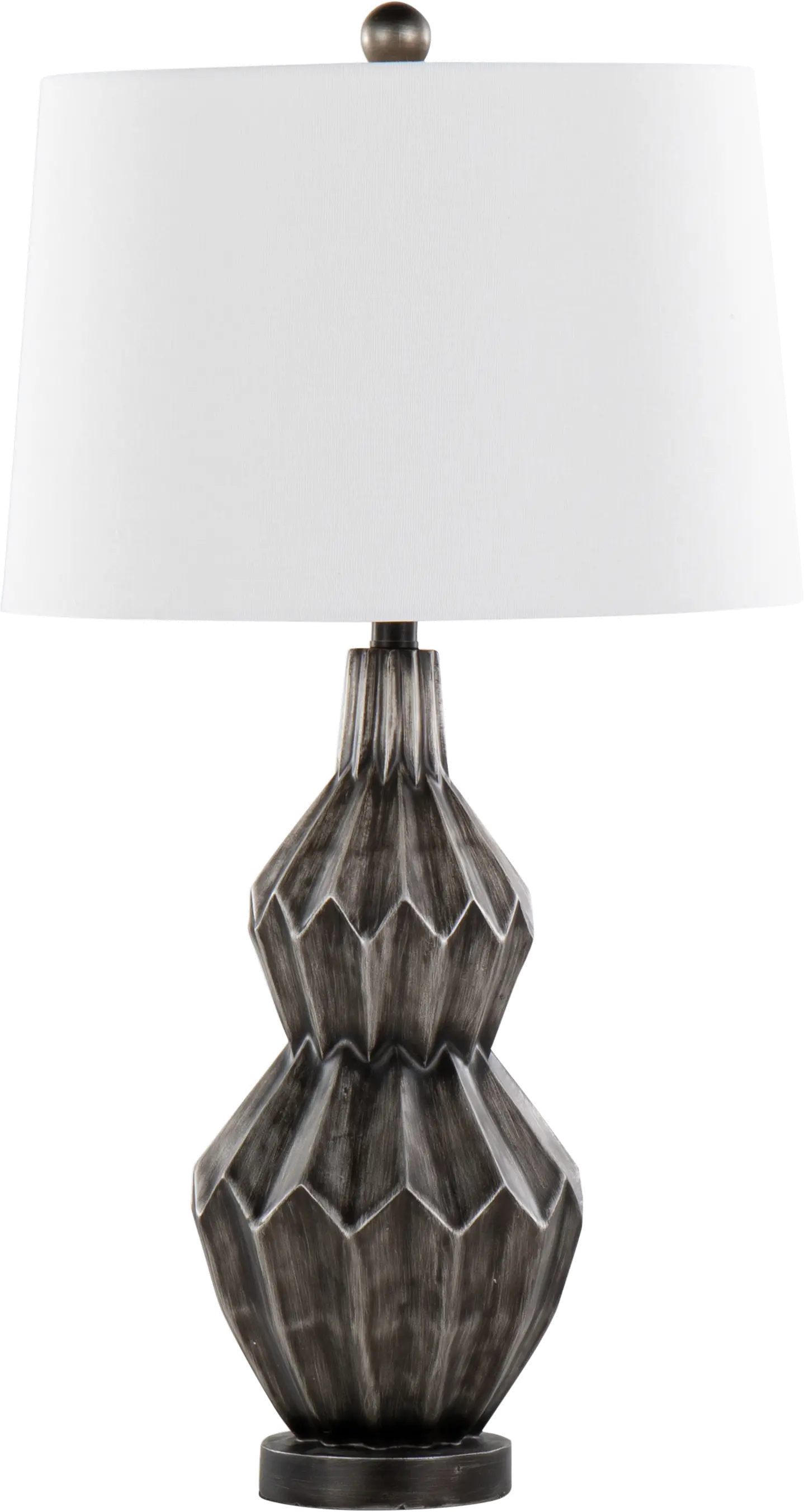 Astro Brushed Silver Polyresin Table Lamp