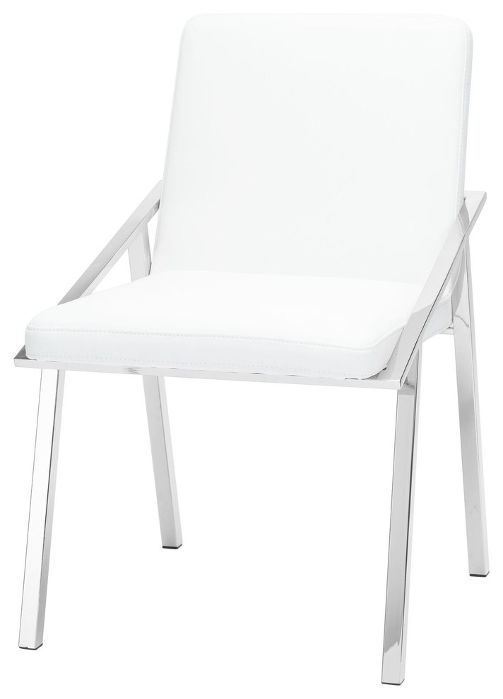 Nika Modern Dining Chair  Contemporary Side Chair  Guest Chair  Faux Leather   Contemporary   Dining Chairs   by HedgeApple  Houzz