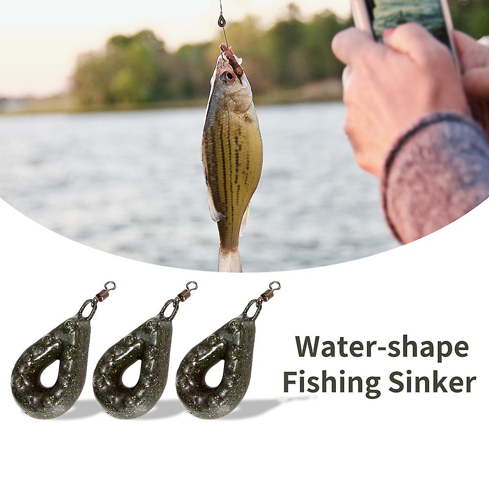 Fishing Sinker Water-shape Fishing Drop Weight Fishing Tackle Accessory 40g / 50g / 60g  100pcs