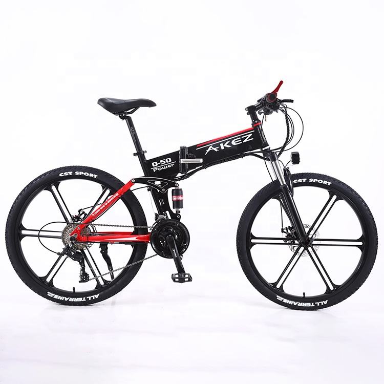 Hot selling 36V 350W wheel size 26 inch 12 blade rim e cycling aluminum alloy built in folding frame electric folding bike