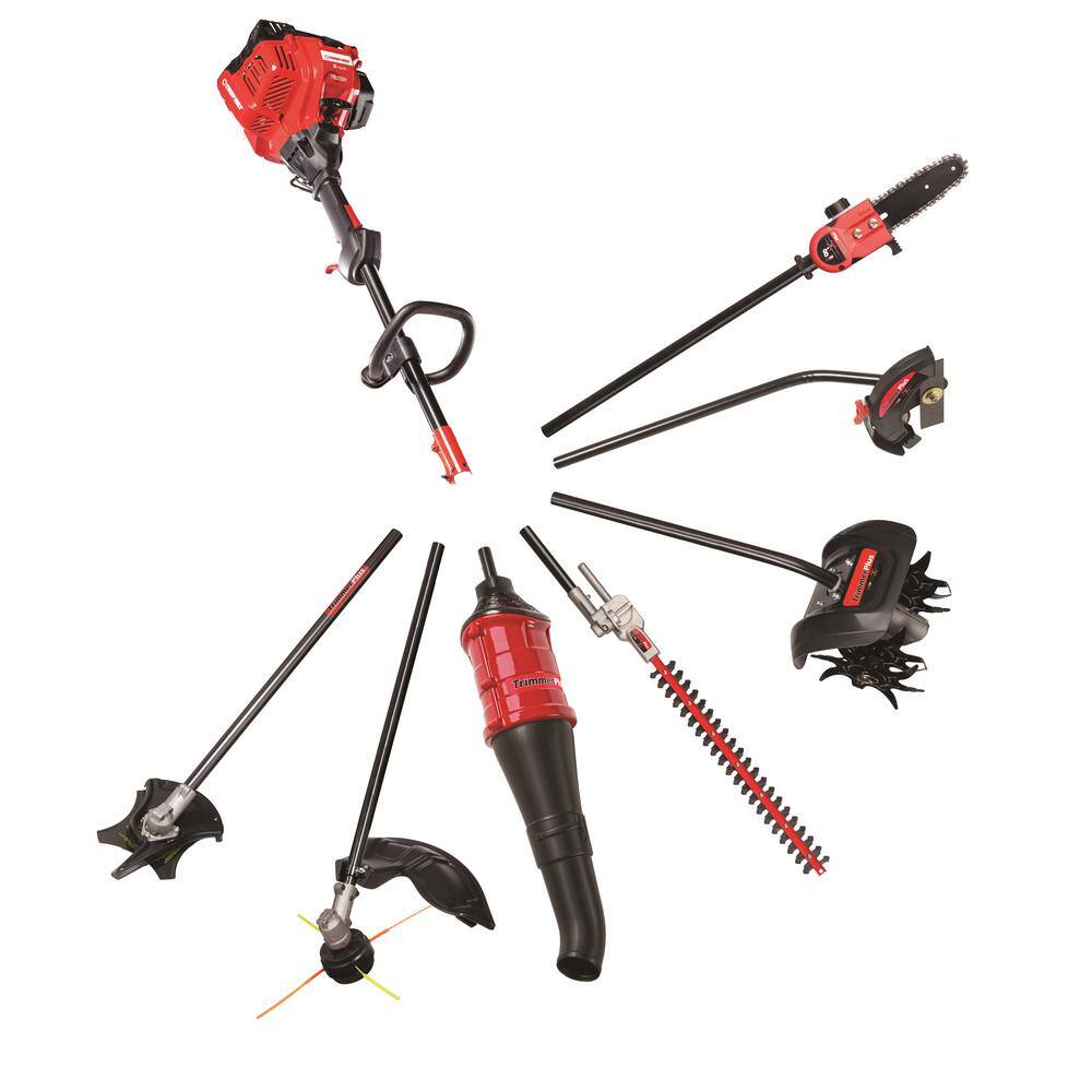 Troy-Bilt 25 cc 2-Cycle Curved Shaft Gas Trimmer with Edger Attachment Included TB25CE