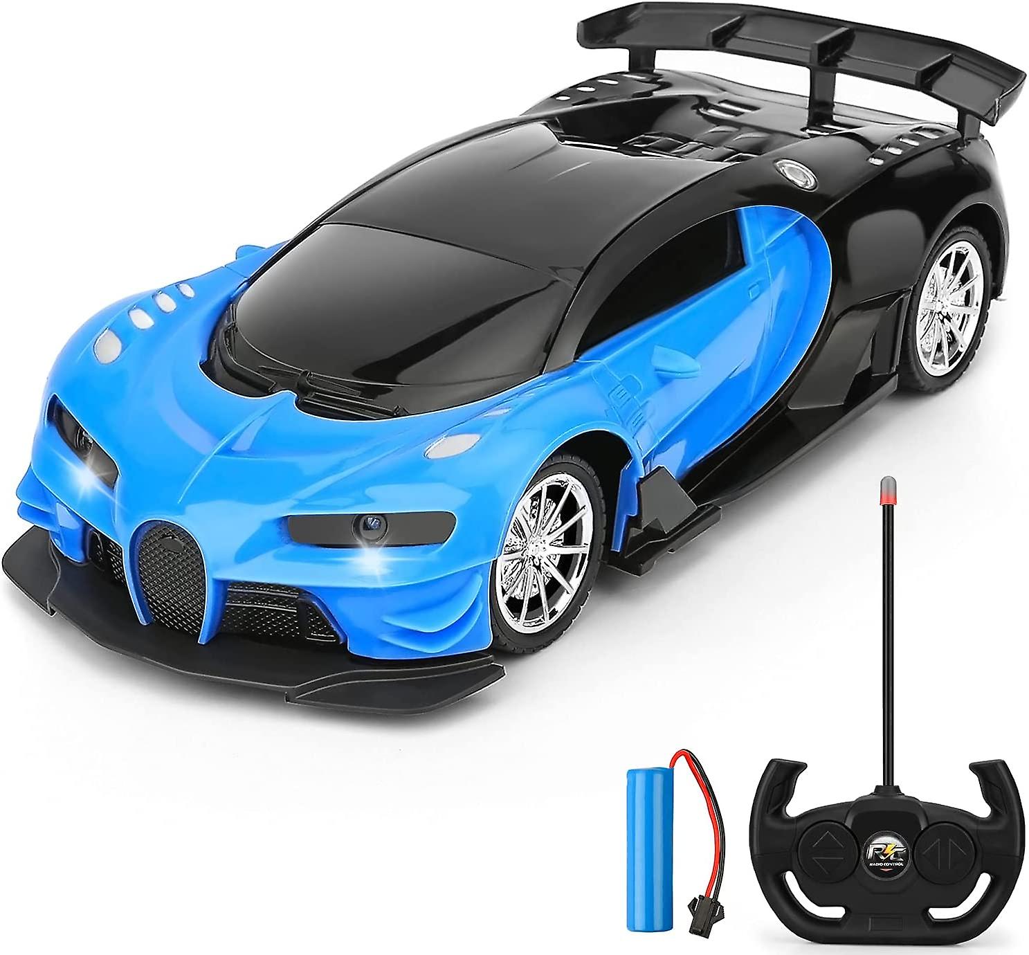 Remote Control Car For Kids - 1/16 Scale Electric Remote Toy Racing， With Led Lights Rechargeable High-speed Hobby Toy Vehicle， Rc Car Gifts For Age 3