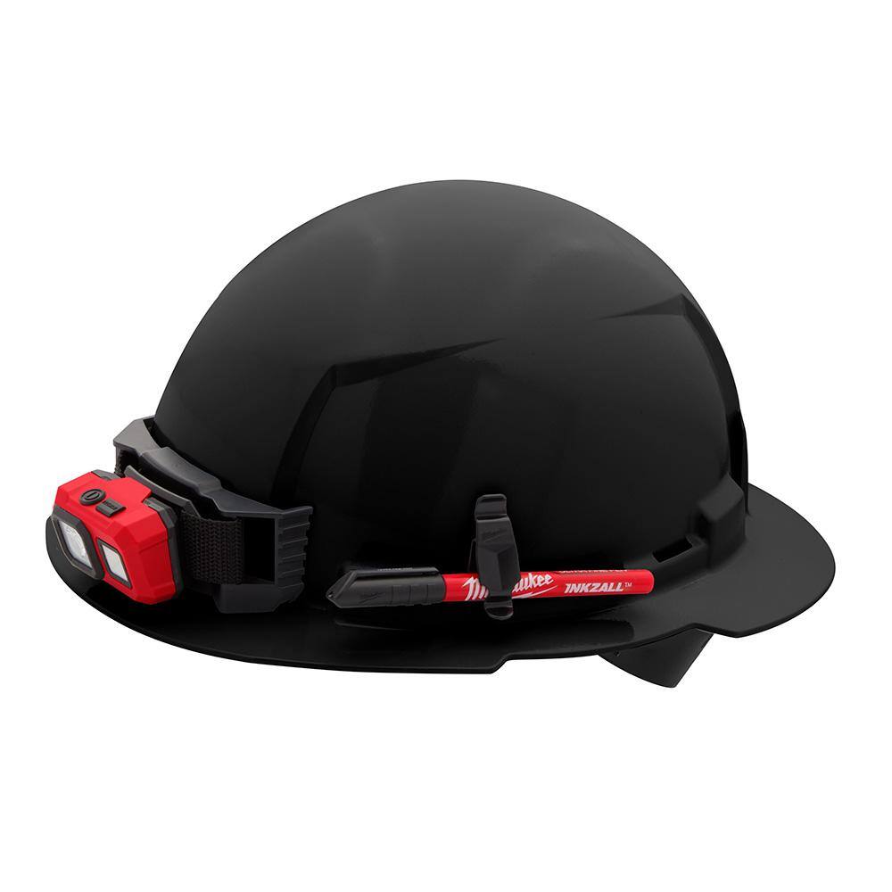 MW BOLT Black Type 1 Class E Full Brim Non-Vented Hard Hat with 4 Point Ratcheting Suspension 48-73-1111