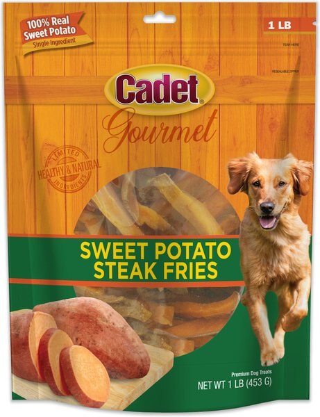 Cadet Gourmet Dog Sweet Potato Fries Dog Treats， 8-oz bag