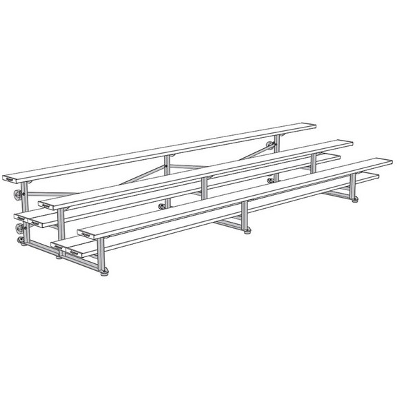 Jaypro BLDP 3TRG Bleacher   15' (3 Row   Double Fo...