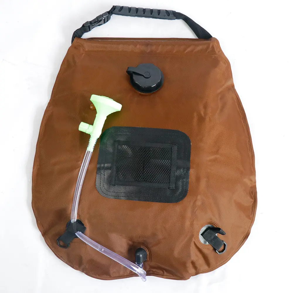 Outdoor Camping Hiking Shower Bag Solar Heating Portable Folding Climbing Bath Bag Hose Switchable Shower Head