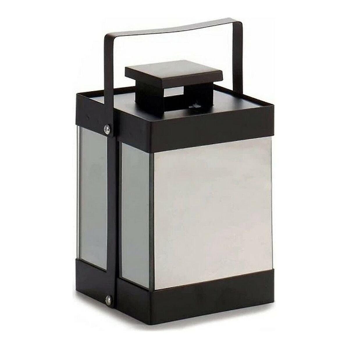 Led lantern black metal metal mirror 10 (12，5 x 18，5 x 12，5 cm)