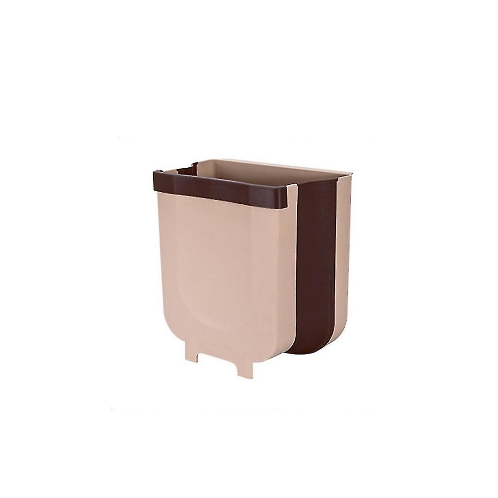 Miman Wall Mounted Folding Waste Bin Kitchen Cabinet Door Hanging Trash Bin Small