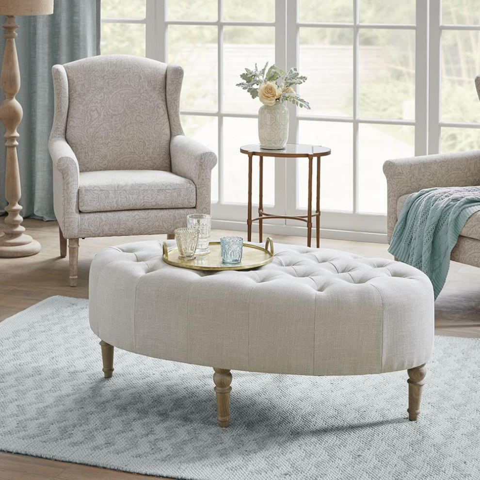 Clara Accent Ottoman   Traditional   Footstools And Ottomans   by Olliix  Houzz