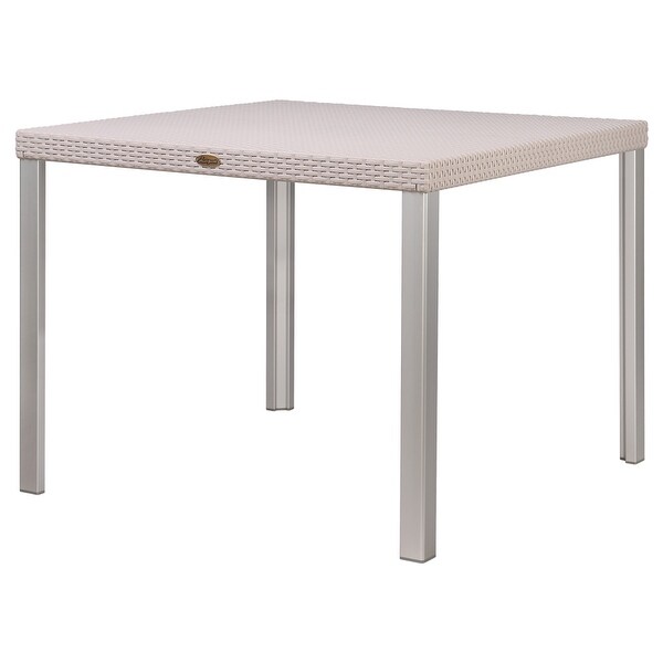 Oslo Resin AllWeather Dining Table with Aluminum Legs